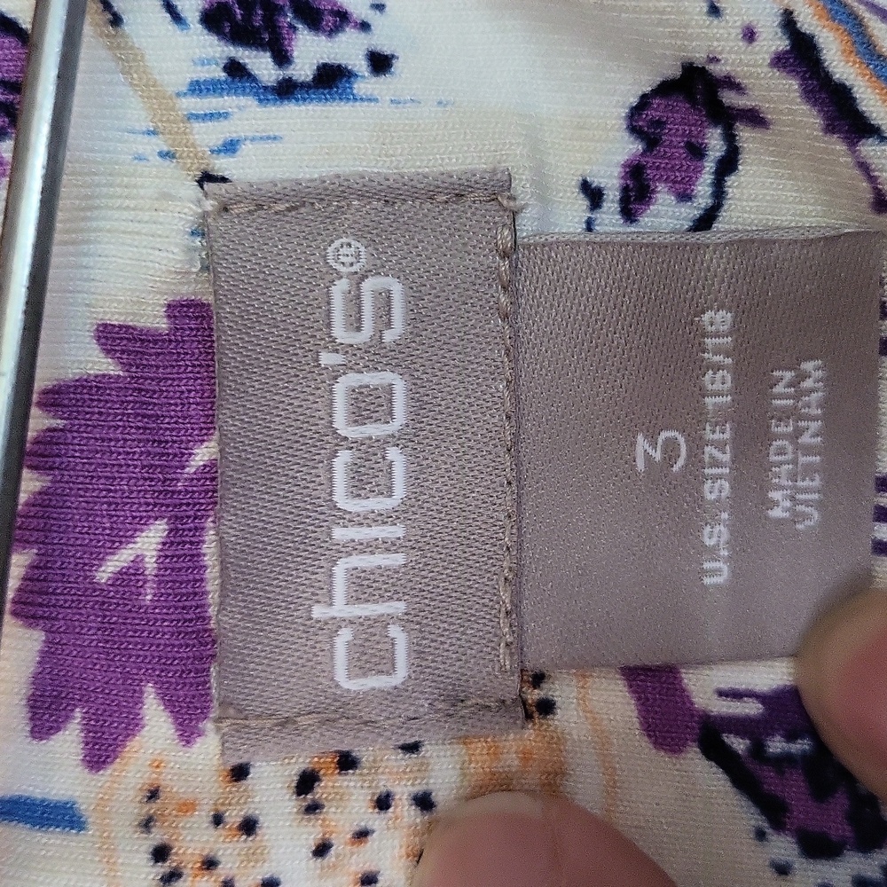 CHICO'S Purple Paisley Women's Dress - Picture 4 of 8